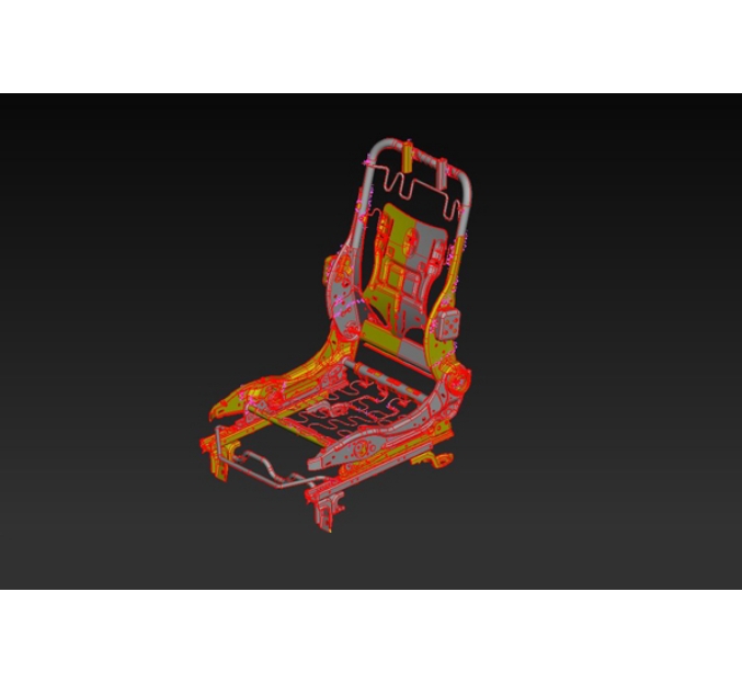 Modelling of an Automotive seat structure with connections by using